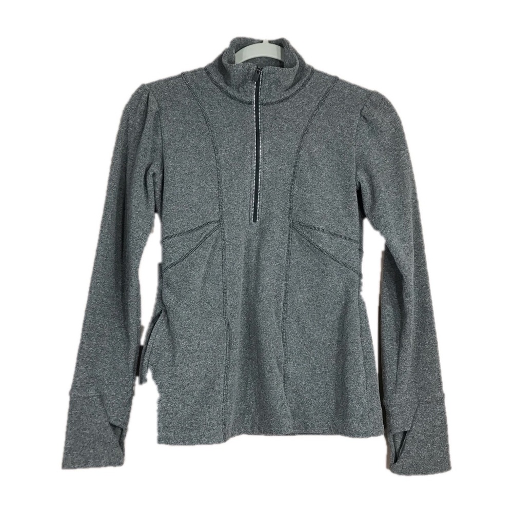 Athleta Half Zip Gray Pullover Shirt Size XS